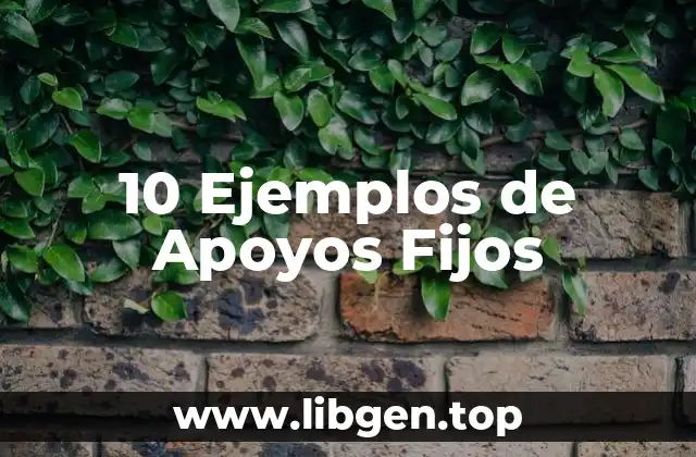 10 Ejemplos de Apoyos Fijos