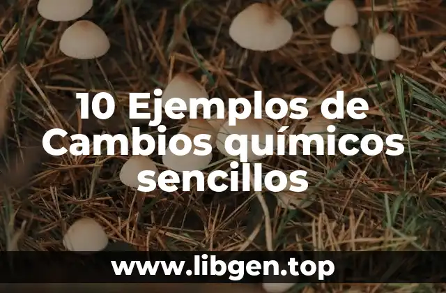 10 Ejemplos de Cambios químicos sencillos