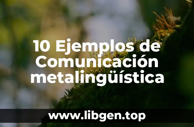 10 Ejemplos de Comunicación metalingüística