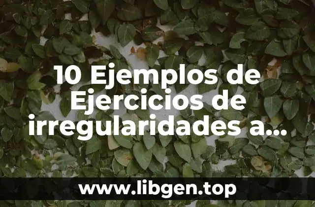 10 Ejemplos de Ejercicios de irregularidades a nivel aduanero