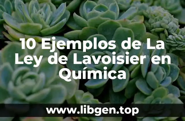 10 Ejemplos de La Ley de Lavoisier en Química