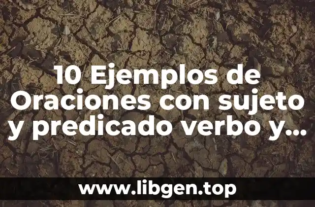10 Ejemplos de Oraciones con sujeto y predicado verbo y artículo