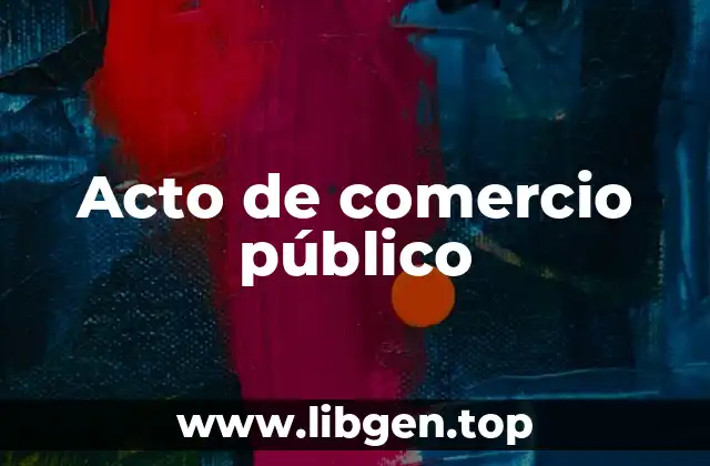Acto de comercio público