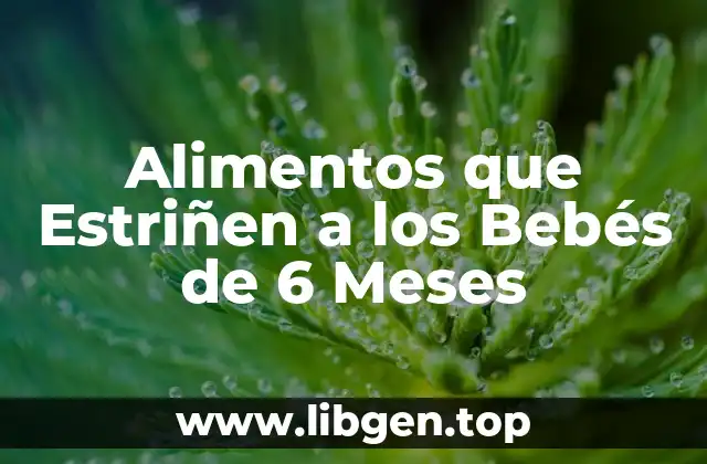 Alimentos que Estriñen a los Bebés de 6 Meses
