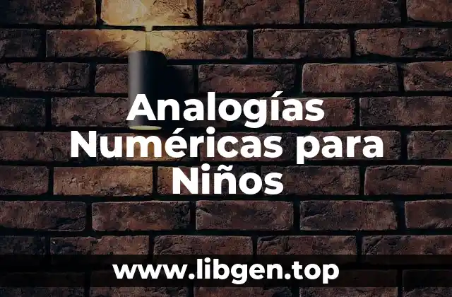 Analogías Numéricas para Niños