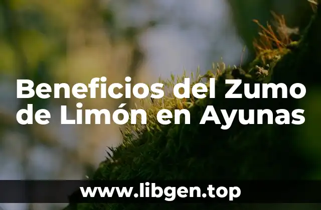 Beneficios del Zumo de Limón en Ayunas
