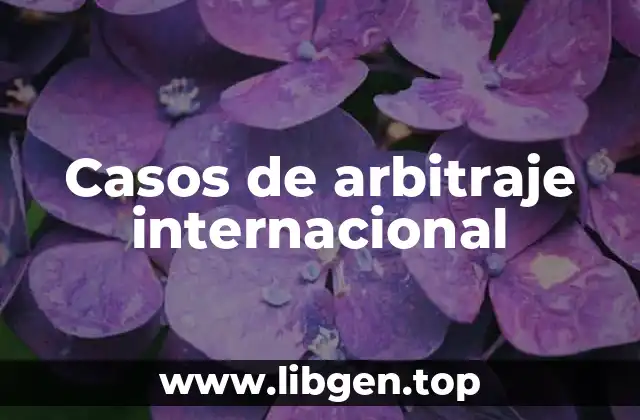 Casos de arbitraje internacional
