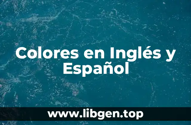 Colores en Inglés y Español