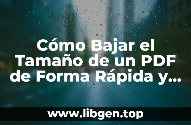 Cómo Bajar el Tamaño de un PDF de Forma Rápida y Segura