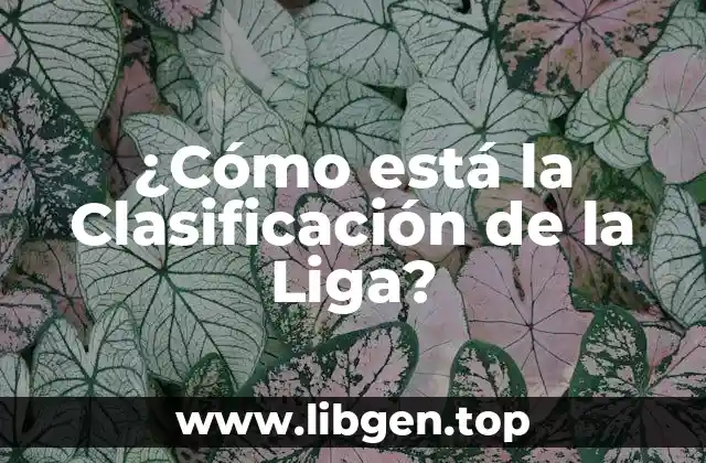 ¿Cómo está la Clasificación de la Liga?