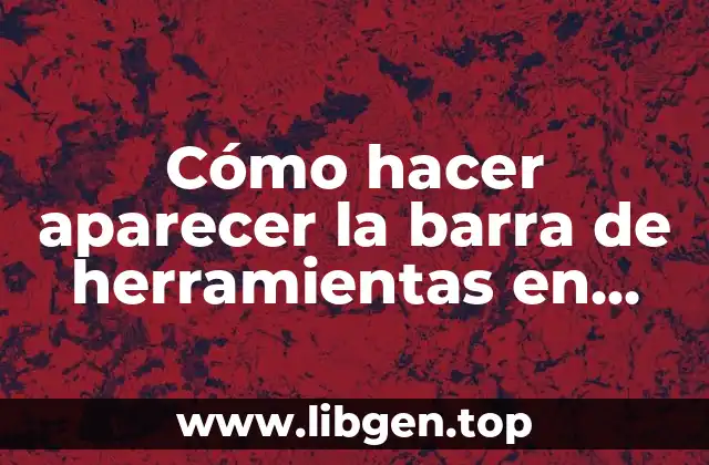 Cómo hacer aparecer la barra de herramientas en Word 2007
