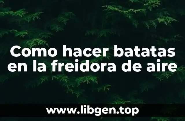 Como hacer batatas en la freidora de aire