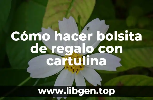 Cómo hacer bolsita de regalo con cartulina