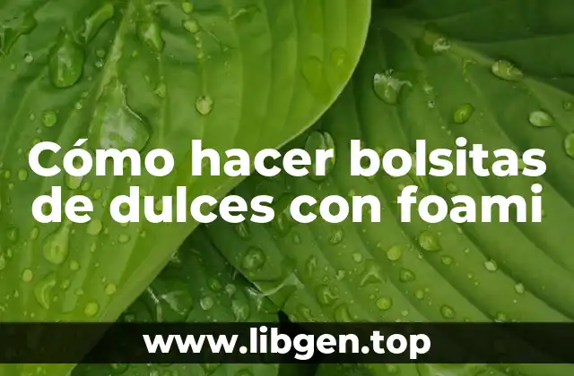 Cómo hacer bolsitas de dulces con foami