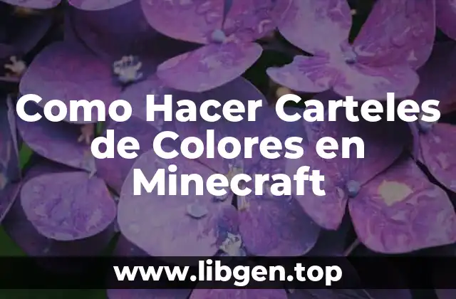Como Hacer Carteles de Colores en Minecraft