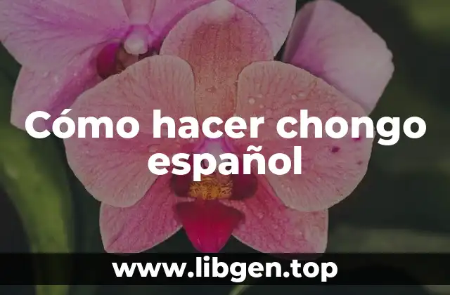 Cómo hacer chongo español