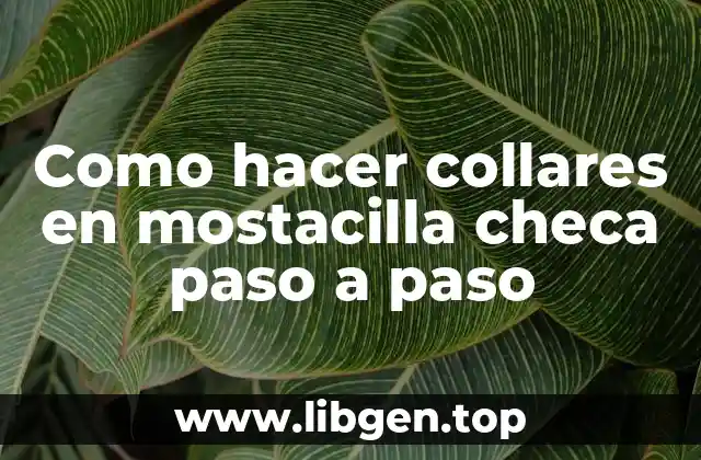 Como hacer collares en mostacilla checa paso a paso