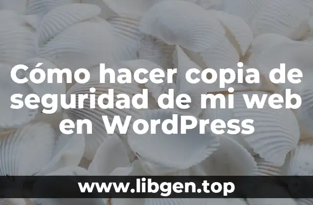 Cómo hacer copia de seguridad de mi web en WordPress