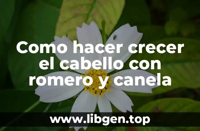 Como hacer crecer el cabello con romero y canela