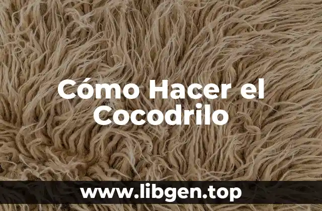 Cómo Hacer el Cocodrilo
