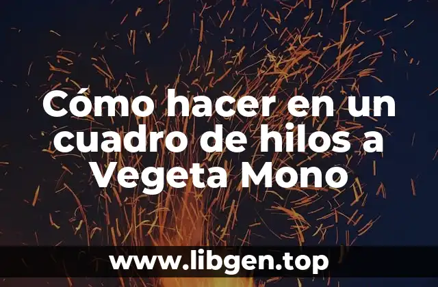 Cómo hacer en un cuadro de hilos a Vegeta Mono