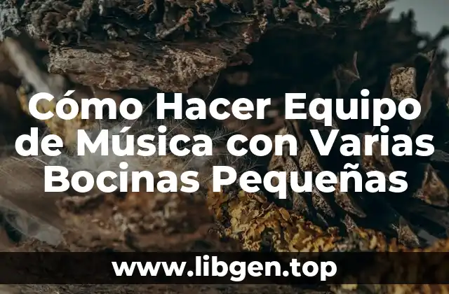 Cómo Hacer Equipo de Música con Varias Bocinas Pequeñas
