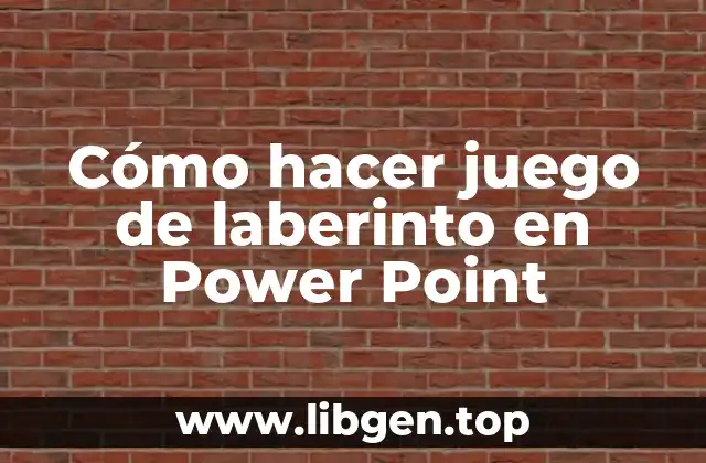 Cómo hacer juego de laberinto en Power Point