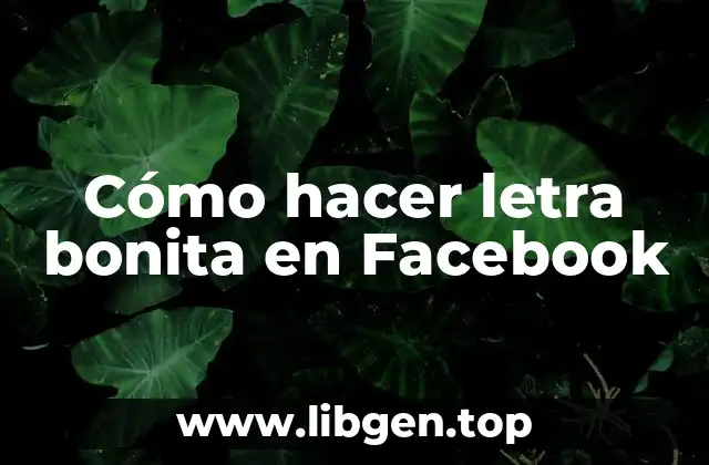 Cómo hacer letra bonita en Facebook