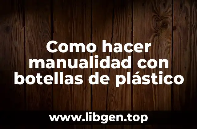 Como hacer manualidad con botellas de plástico