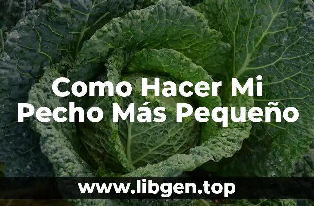 Como Hacer Mi Pecho Más Pequeño