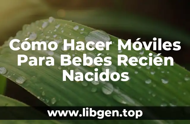 Cómo Hacer Móviles Para Bebés Recién Nacidos
