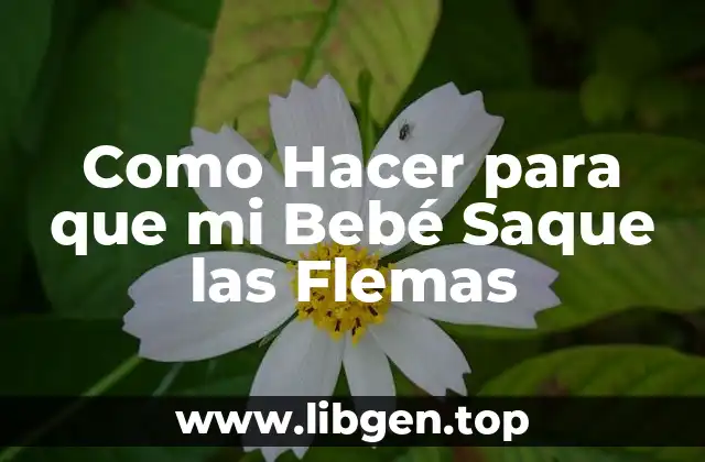 Como Hacer para que mi Bebé Saque las Flemas