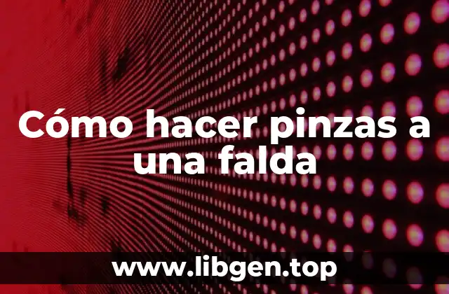 Cómo hacer pinzas a una falda