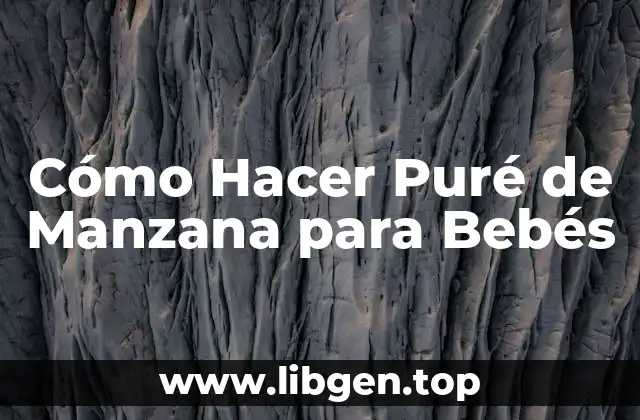 ¿Qué es Un Puré de Manzana y Para Qué Sirve?