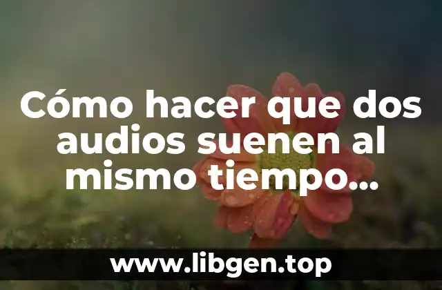 Cómo hacer que dos audios suenen al mismo tiempo online