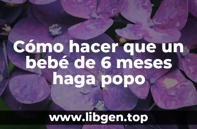 Cómo hacer que un bebé de 6 meses haga popo