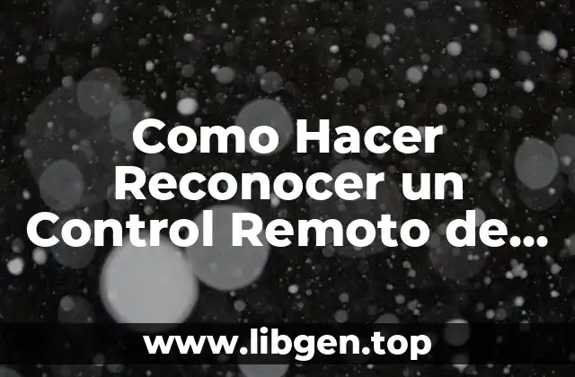 Como Hacer Reconocer un Control Remoto de un Decodificador Tigo
