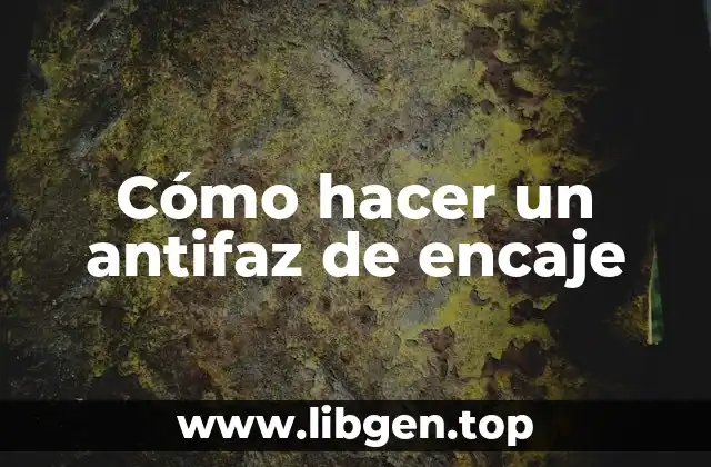 Cómo hacer un antifaz de encaje