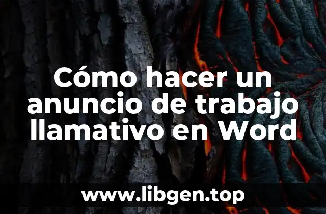 Cómo hacer un anuncio de trabajo llamativo en Word