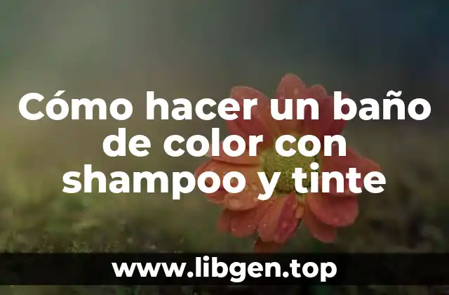 Cómo hacer un baño de color con shampoo y tinte