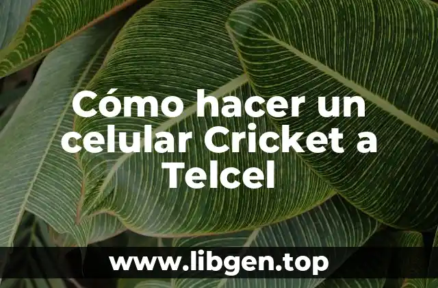 Cómo hacer un celular Cricket a Telcel