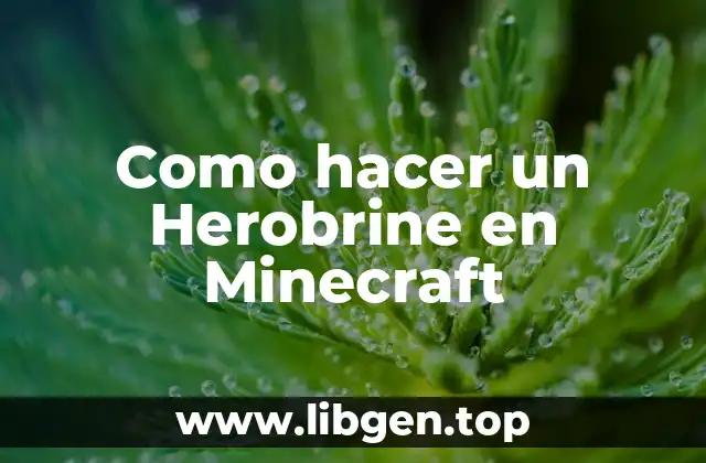 Como hacer un Herobrine en Minecraft