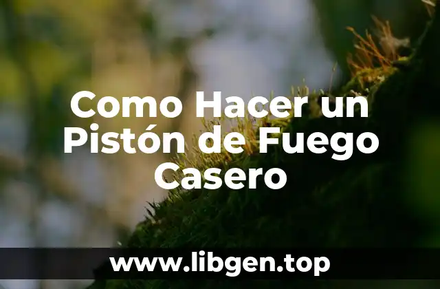 ¿Qué es un Pistón de Fuego Casero?