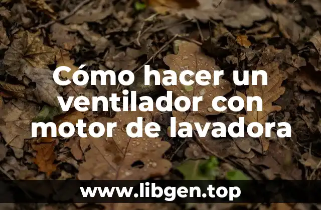 Cómo hacer un ventilador con motor de lavadora