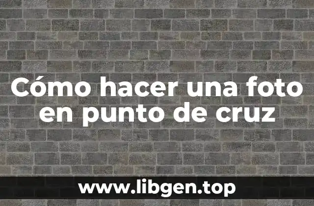 ¿Qué es punto de cruz y cómo se utiliza para crear una foto?