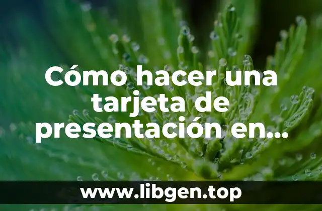 Cómo hacer una tarjeta de presentación en Outlook