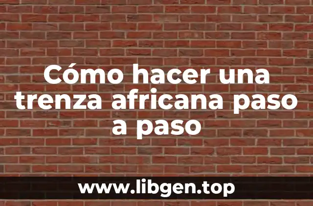 ¿Qué es una trenza africana?