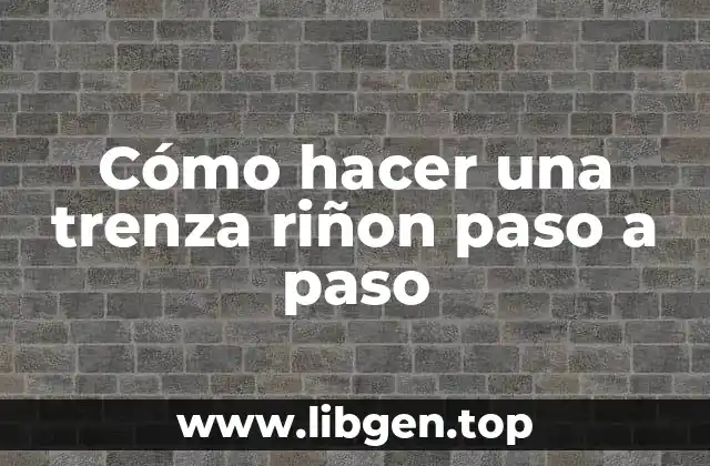 Cómo hacer una trenza riñon paso a paso