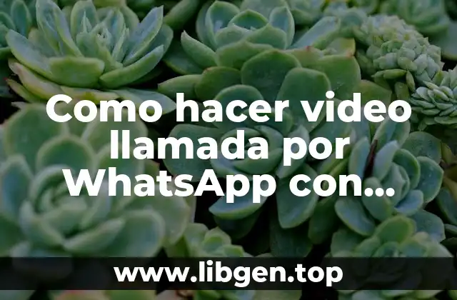 Como hacer video llamada por WhatsApp con varias personas