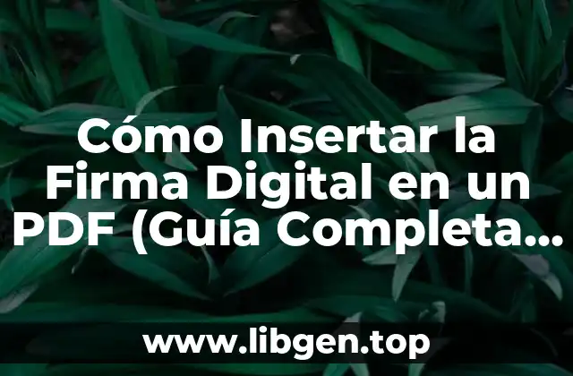 ¿Qué es la Firma Digital en un PDF?